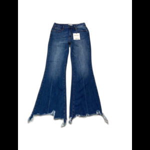 Special A Y2K Bell Bottom Flare Jeans Raw Sharkbite Hem Stretch Denim Size 13